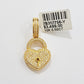 Diamond Key charm pendant Real 10k gold 1/2 Natural Diamonds For Men Women, REAL