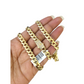 Real 10k Gold Chain 7mm Monaco Cuban Link Necklace 24'' Men's 10kt Yellow Gold