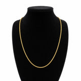 Genuine 18K Yellow Gold Franco Link Chain Choker Necklace 1mm 16 Inch Women