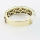 Mens Band 10k Yellow Gold Genuine Diamonds 0.75 CT Ring SIZE 10 Three Row D.REAL