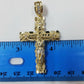 10k Yellow Gold Franco Chain Necklace Cross pendant charm 22" 24" 26" 28" 30"