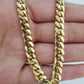 SOLID 10k Yellow Gold cuban Chain 7mm 28" Inch Box Clasp Miami cuban Necklace