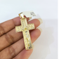 10k Gold Franco Necklace Chain Crucifix Cross Charm 2.5mm 18"-26" Pendant SET