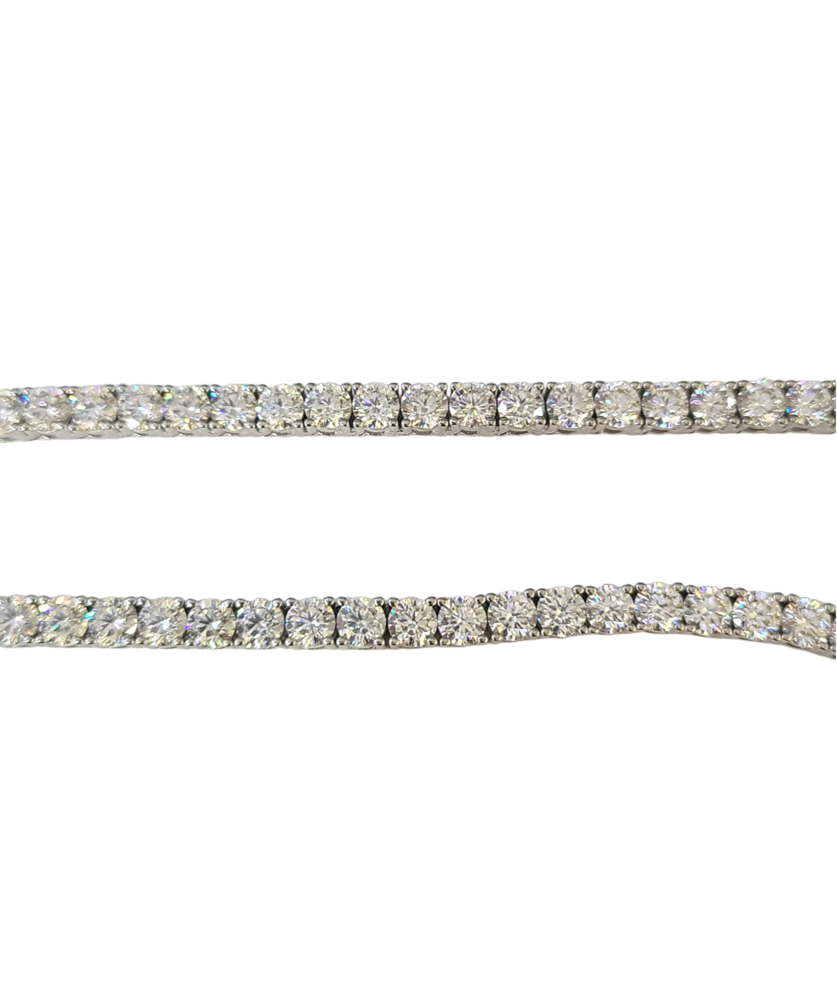 Real 925 Silver Moissanite Tennis Necklace Chain 22 Inch 4mm Women Men