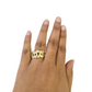 Real 10k Nugget Ring Yellow Gold Women 10Kt Genuine