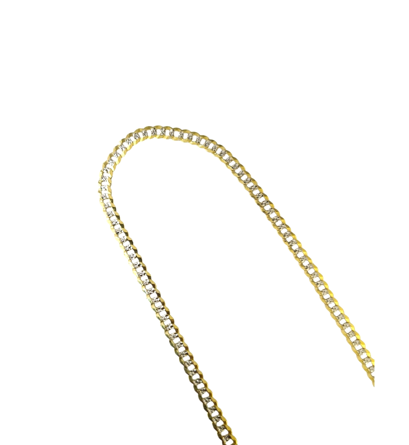 10k Yellow Gold Necklace Cuban Curb Chain 4mm 18"-28" inch Diamond Cuts 10kt