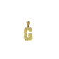 10K Yellow Gold G Initial Charm Pendant Alphabet Real 10kt Men Women