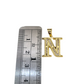10k Gold Cuban Curb Chain Necklace N Initial Alphabet Pendant Charm 3mm Necklace