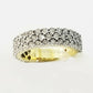 Mens Band 10k Yellow Gold Genuine Diamonds 0.75 CT Ring SIZE 10 Three Row D.REAL