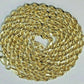Real 10k Gold Rope chain 3mm 4mm Necklace 10KT yellow Gold 16-30" Diamond Cut