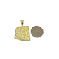 Real 10K Yellow Gold Arizona State Pendant Charm Mens Diamond Cut Nugget Finish