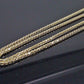 Real 10K Yellow Gold Palm Chain Necklace 3mm 20" Inches , 10kt gold, men's Women