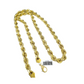 10k Yellow Gold Rope Chain Necklace 10mm 20-30 Inch Diamond Cuts Men's 10kt