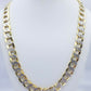 12MM Real Gold Mens Necklace Cuban Link 26" Diamond Cut 10k Yellow Gold Chain