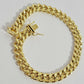 10K Men's Yellow Gold Miami Cuban Bracelet 8.5 Inches 9mm long Box Lock