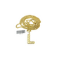 Real Gold 10k Chain Pendant SET L Initial Charm Miami Cuban Link Necklace 2.5mm