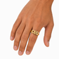 Real 10K Gold CEO Ring Mens Letter Band Bold Statement Hip Hop Design