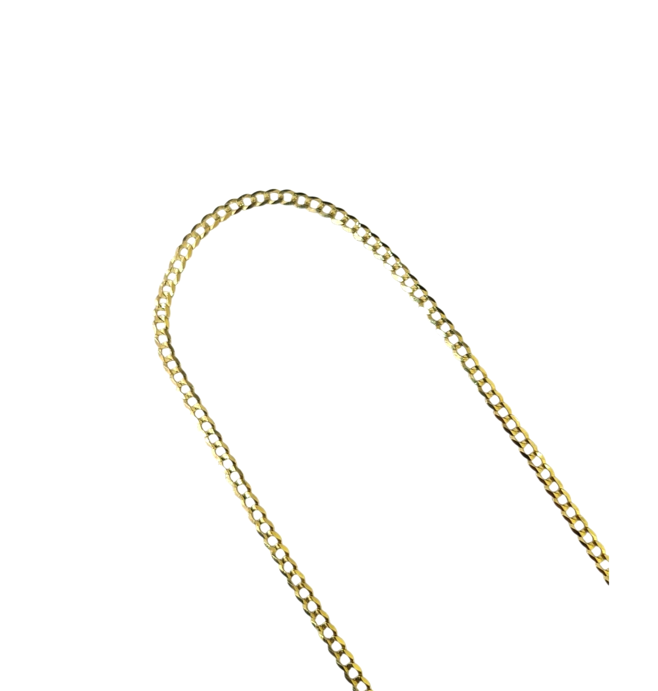 10k Yellow Gold Necklace Cuban Curb Chain 3mm 18"-28" inch 10kt