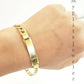 Men's Ladies 10K Gold Cuban Link Bracelet ID ,  Lobster Lock 8 Inch 6mm Engrave