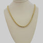 Real 10k Gold 3mm Box Byzantine Chain Necklace 20" 22" 24'' 26'' 28'' Inches NEW