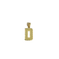 10K Yellow Gold D Initial Charm Pendant Alphabet Real 10kt Men Women