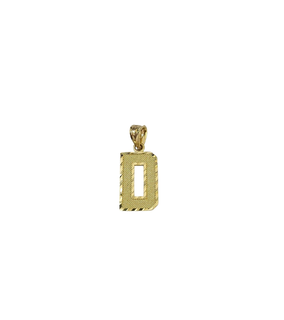 10K Yellow Gold D Initial Charm Pendant Alphabet Real 10kt Men Women