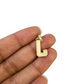 10K Yellow Gold J Initial Charm Pendant Alphabet Real 10kt Men Women