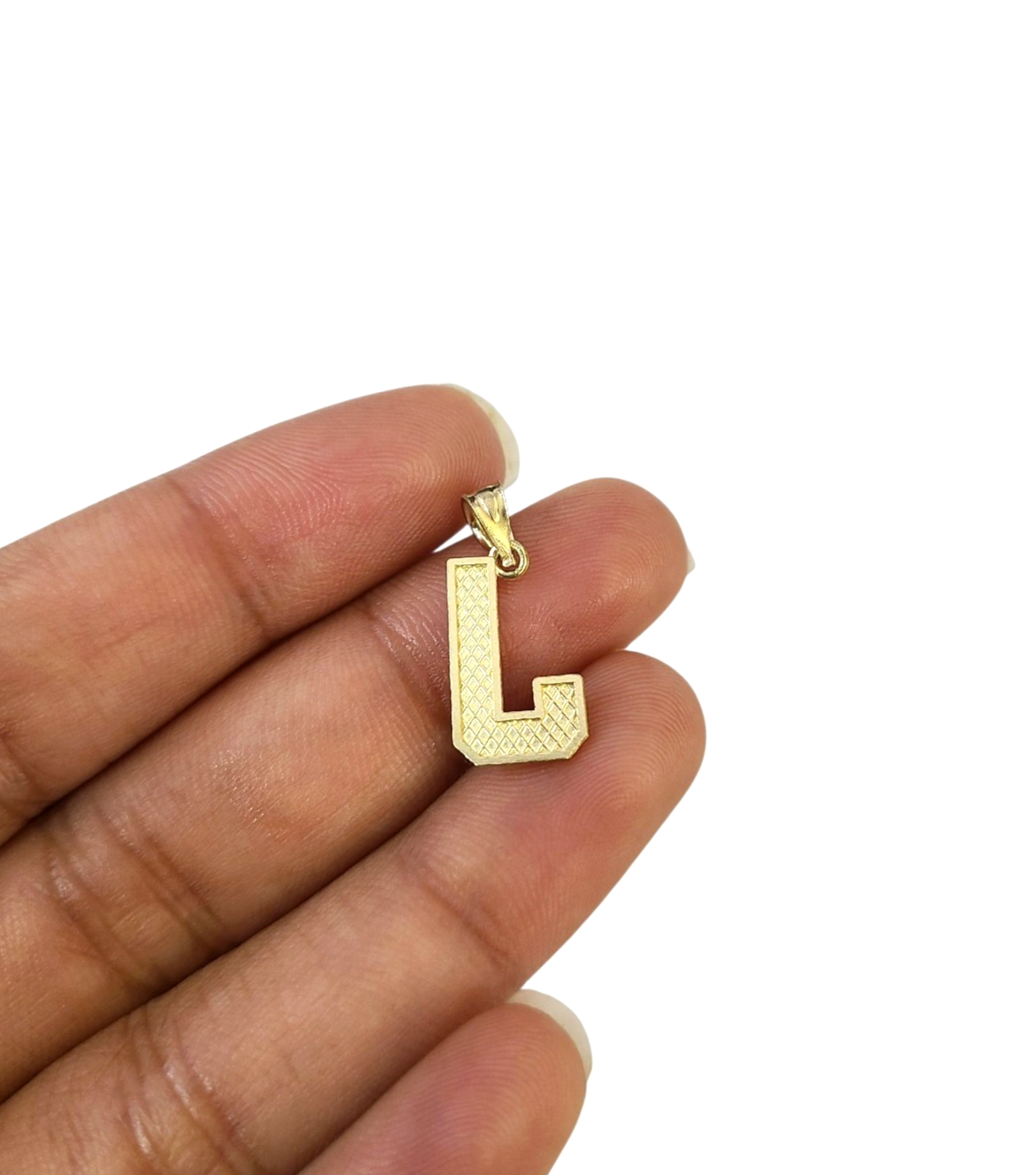 10K Yellow Gold J Initial Charm Pendant Alphabet Real 10kt Men Women