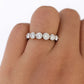 14k White Gold Round LAB Created Ring Diamonds Wedding Ladies Band Women
