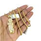 Real 10k Gold Franco Chain Saint Jude Charm Pendant Necklace SET 2.5mm 18"-26"