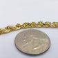 14k Gold Rope Chain & Nugget Texas map Charm pendant & 22 Inch Necklace Set Men's