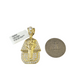 Real 10k Gold Franco Chain Pharaoh Head Charm Pendant Necklace SET 2.5mm 18"-26"