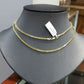 Real 10k Gold 24" inch Franco Chain necklace 1.5mm Rope cuban.