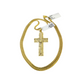10k Gold Franco Necklace Chain Crucifix Cross Charm 2.5mm 18"-26" Pendant SET