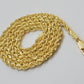 Real 18kt Yellow Gold Rope chain necklace 3mm 18-26 Inches Men women SOLID 18k