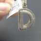 10k Yellow Gold Diamond Bubble Letter A-Z Initial Charm Pendent Real Diamond