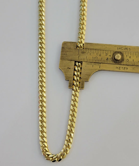Real 10k Gold Chain Miami Cuban Link 5MM Necklace 18"-24" SOLID 10kt Men Women