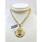 Real 10k Rope Chain Jesus Christ Charm Necklace Pendant Set 2mm 18"-24" Gold