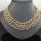 REAL 10k Yellow Gold Cuban Link Chain 11MM 24" Necklace Diamond Cut Thick 10kt