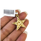 Real 10k Yellow Gold Star Diamond Charm Pendant 1.25'' inch Genuine 10kt