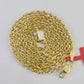 Real 18k Rope Chain Necklace 22 Inches 2mm Yellow Gold Men Women 18KT SOLID