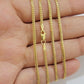 Real 18kt Yellow Gold Miami Cuban Chain Necklace 2mm 22 Inch Men Women SOLID 18k