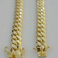 Real 10k Yellow Gold Cuban Link Solid Necklace 11mm 22" 10KT Real Gold Sale