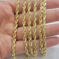 Solid 14k Gold Rope Chain Necklace 4mm 18"- 30" Inch REAL 14KT Yellow Gold