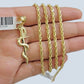 10kt Yellow Gold Rope Chain Snake Cross Charm Pendant 18-28'' Inch Necklace SALE