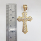 10k Yellow Gold Rope Chain 26" 5mm Necklace Cross Charm Pendant Set REAL 10k Men