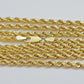 Real 18kt Yellow Gold Rope Chain Necklace 3mm 22 Inch Men Women SOLID HEAVY 18k