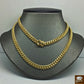 Real 14K Yellow Gold  Miami Cuban Chain 22"  7mm Men BOX LOCK