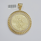 1947 Mexican Centenario Coin Charm Pendant Replica 50 pesos With Bezel 10kt Gold