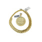 10K Gold Byzantine Chain Last Supper 20"-28" 4mm Pendant Charm Necklace SET